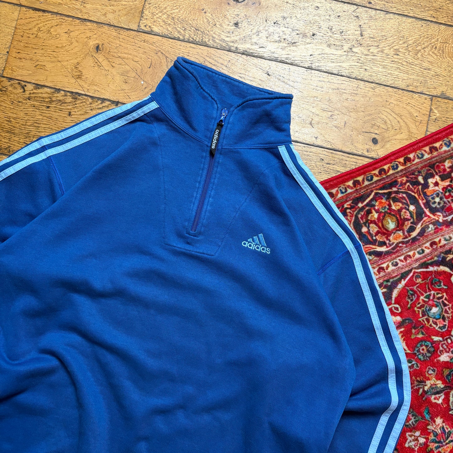 Vintage Adidas Blue Embroidered Sweatshirt - XL