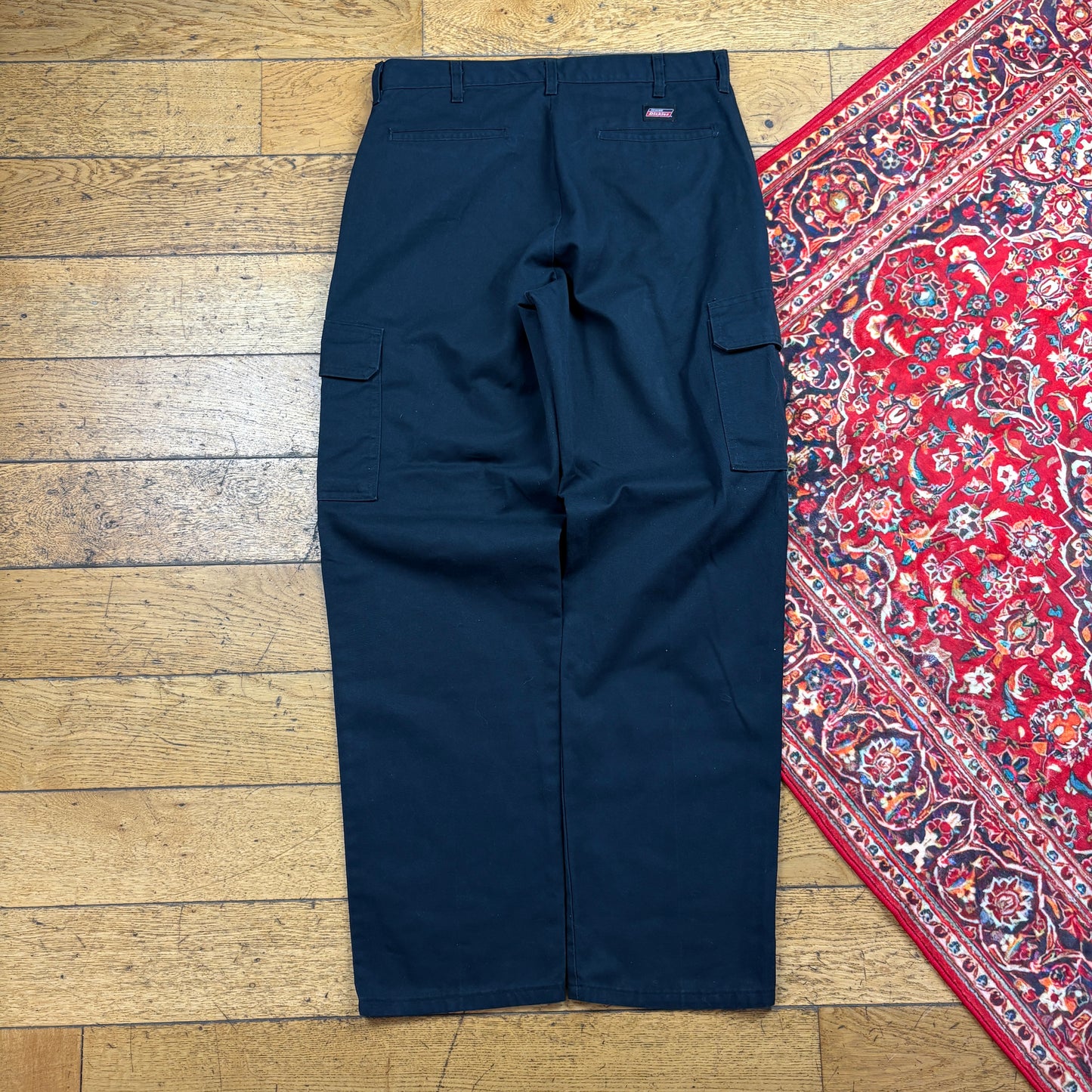 Vintage Dickies 874 Black Cargo Baggy Skate Trousers - 34