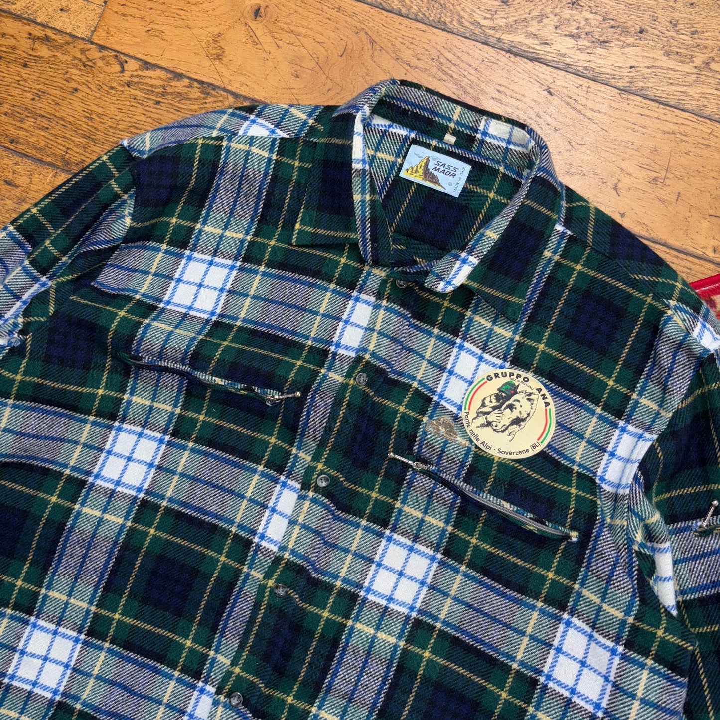 Vintage Green Check Plaid Shacket Jacket - 2XL