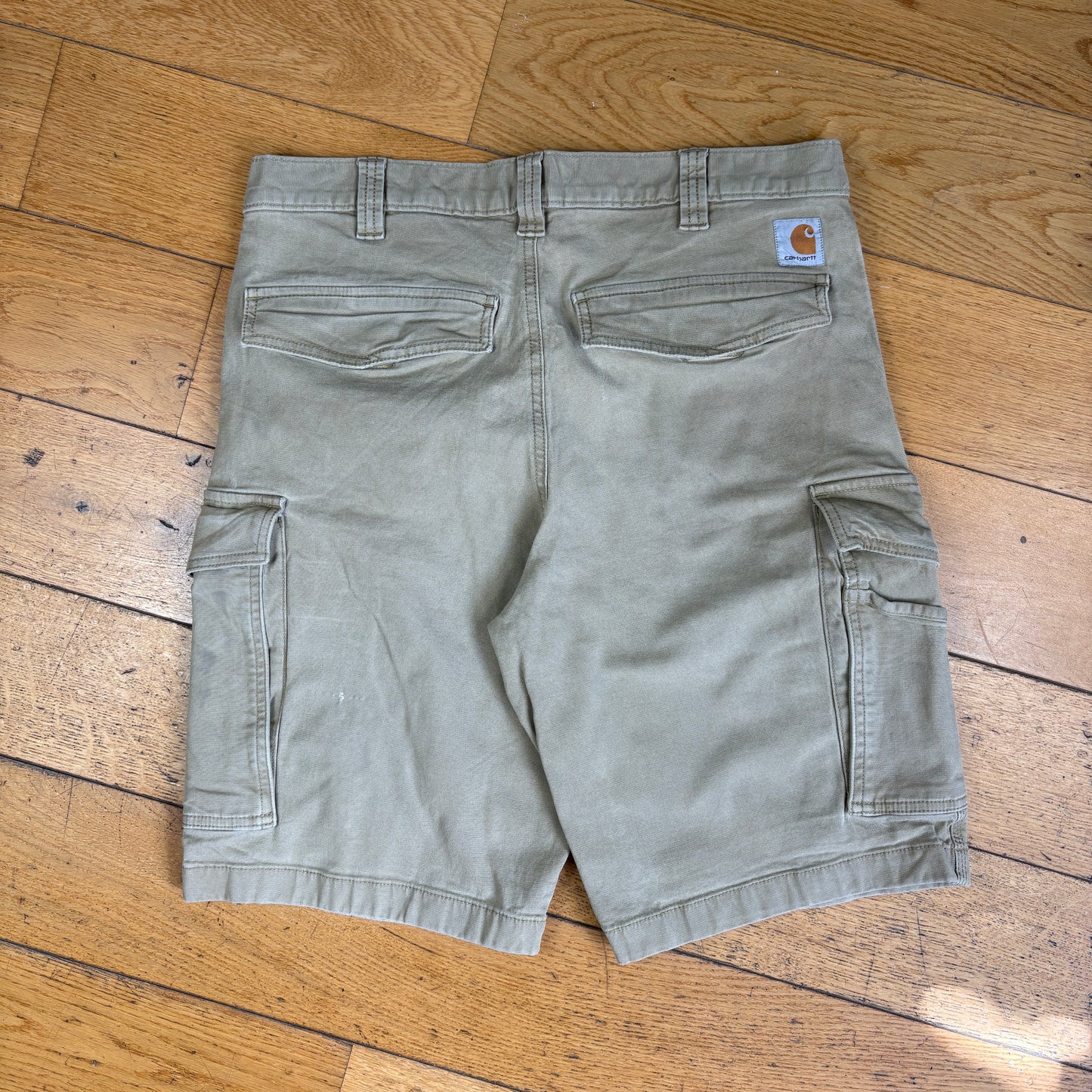 Vintage Carhartt Cream Workwear Baggy Carpenter Shorts - 34