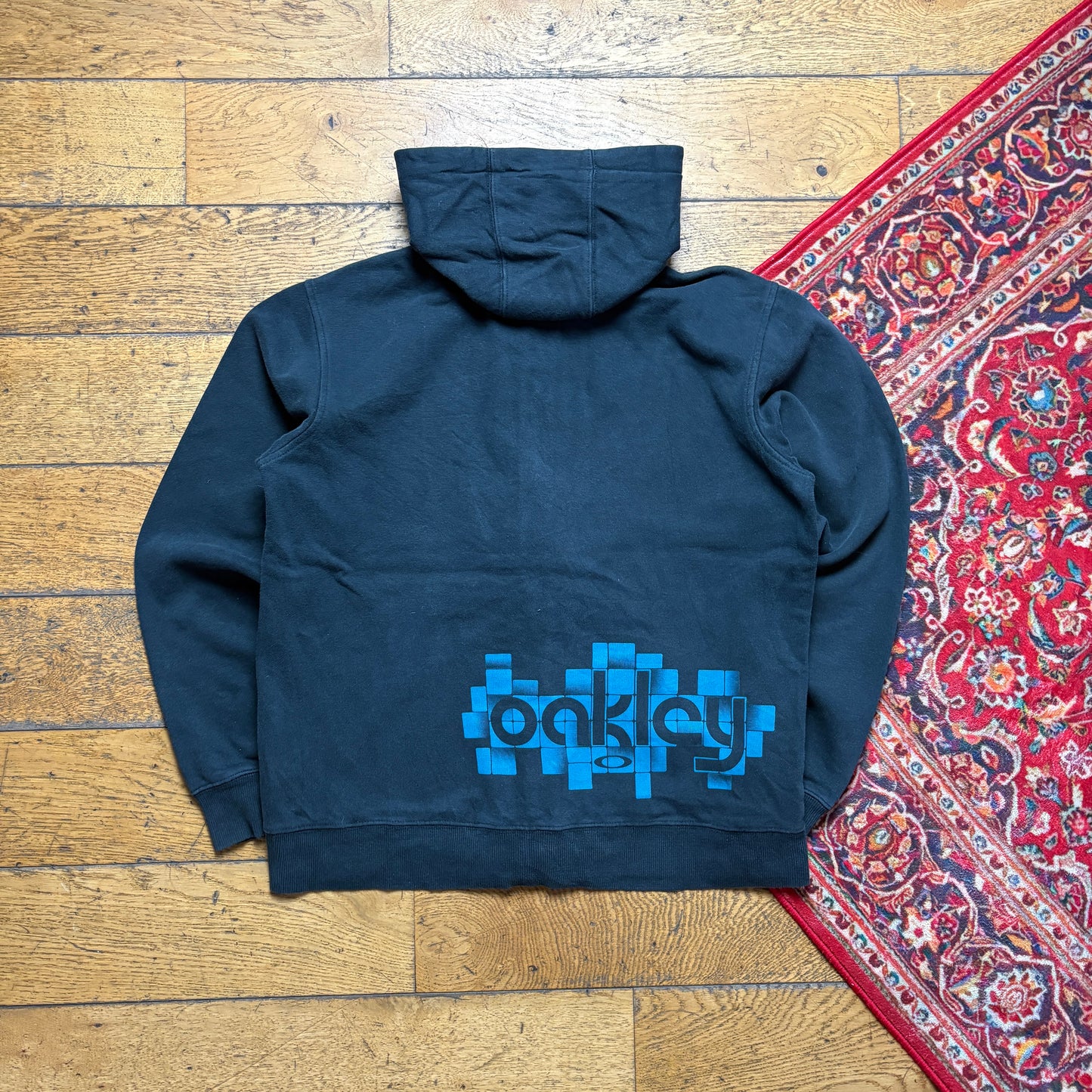 Vintage Oakley Black Hoodie Sweatshirt - S