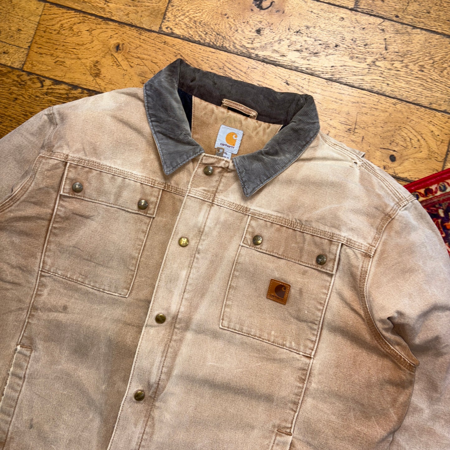 Vintage Carhartt Brown Cropped Workwear Jacket - 2XL