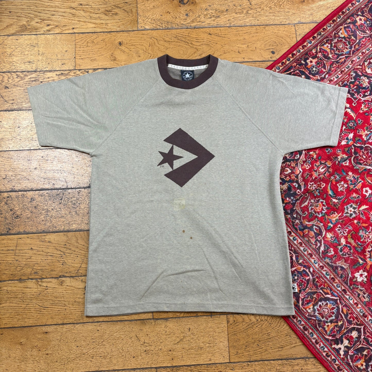 Vintage Converse Grey Brown Graphic T-Shirt - M