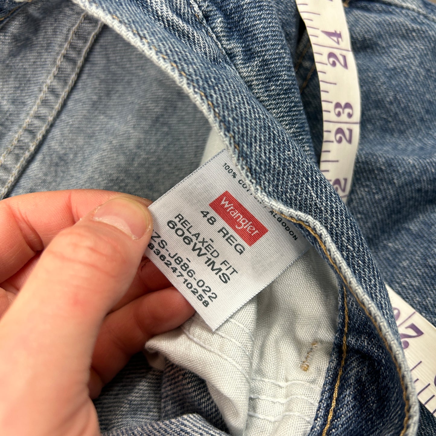 Vintage Wrangler Blue Denim Carpenter Baggy Shorts - 48