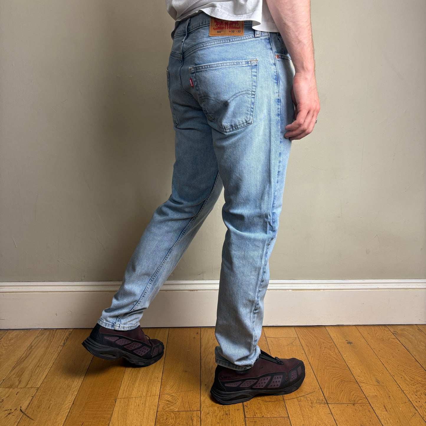 Vintage Levis 502 Straight Blue Denim Jeans - 34R