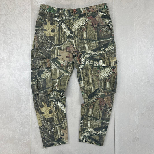 Vintage Real Tree Camo Khaki Cargo Workwear Hunting Trousers - 40