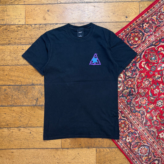 Vintage Huf Black Skate Graphic T-Shirt - XS