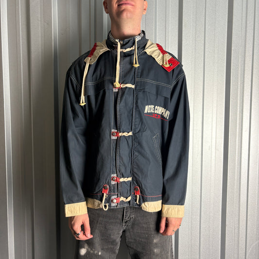 Vintage Moxie 90s Sailing Yacht Navy Fisherman Chore Jacket - L