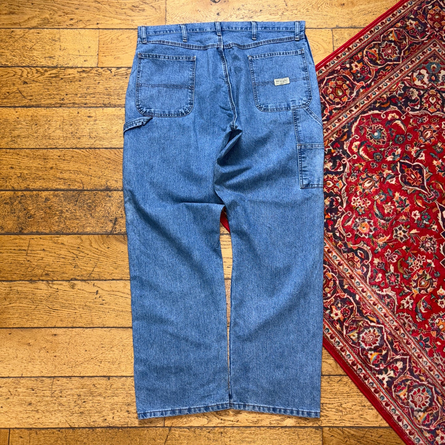 Vintage Wrangler Blue Carpenter Workwear Baggy Jeans - 40R