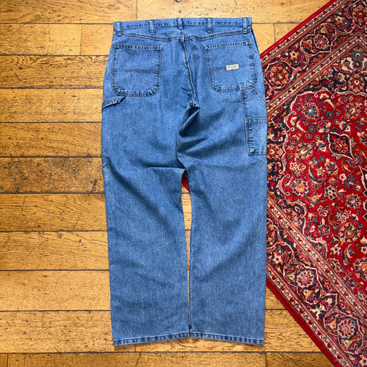 Vintage Wrangler Blue Carpenter Workwear Baggy Jeans - 40R