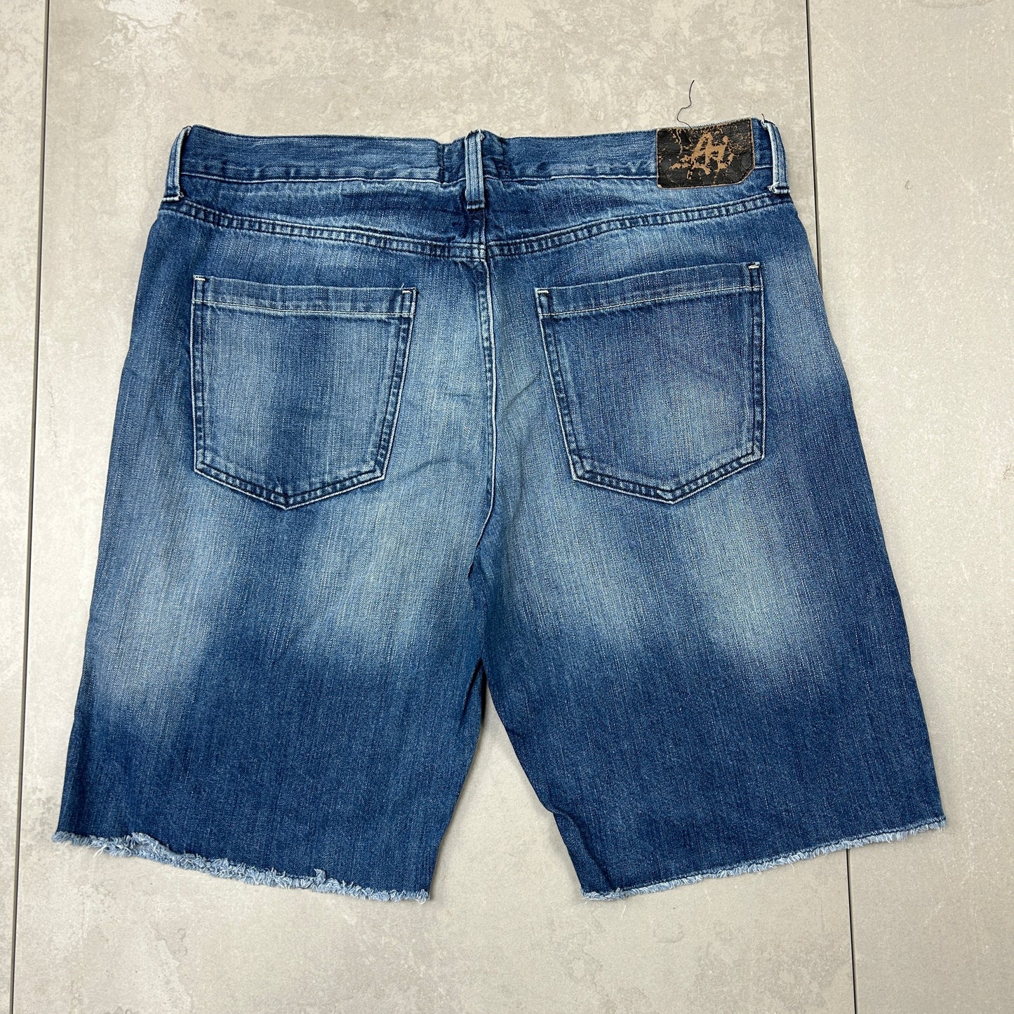 Vintage Blue Hip Hop Baggy Shorts Jorts - 36