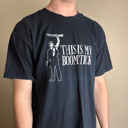 Vintage This is My Boomstick Black Graphic T-Shirt - M
