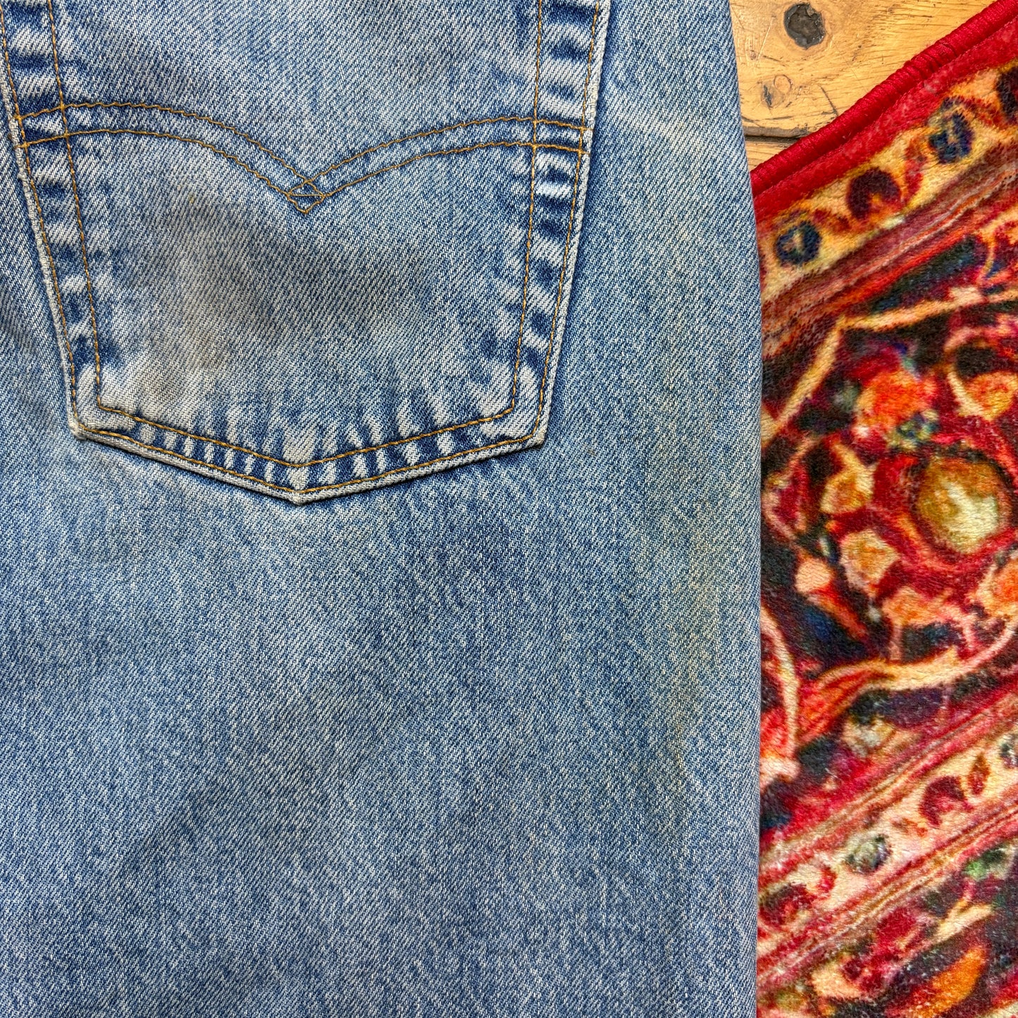 Vintage Levis 518 Straight Blue Denim Jeans - 36S
