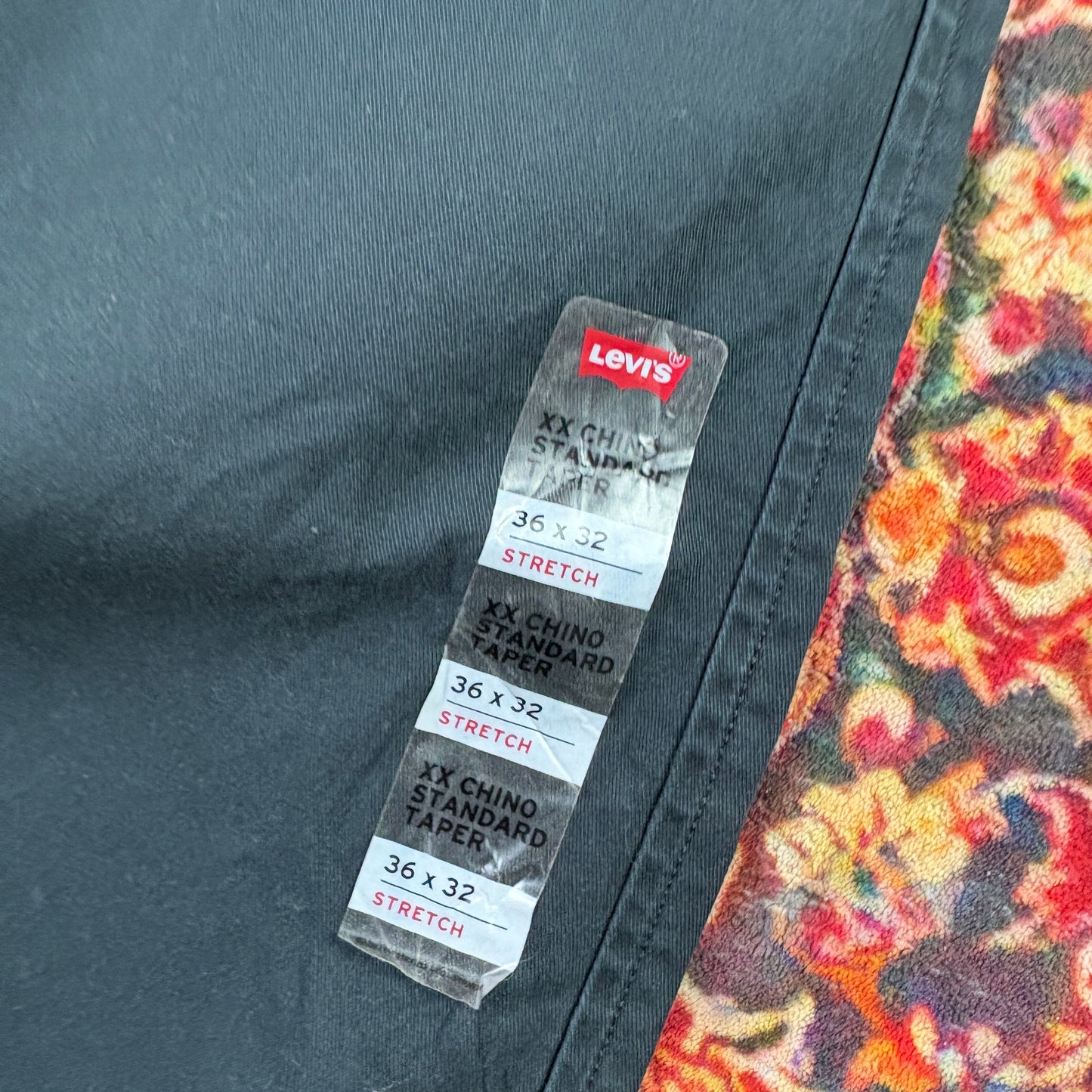 Vintage Levis Tapered Black Chinos - 38