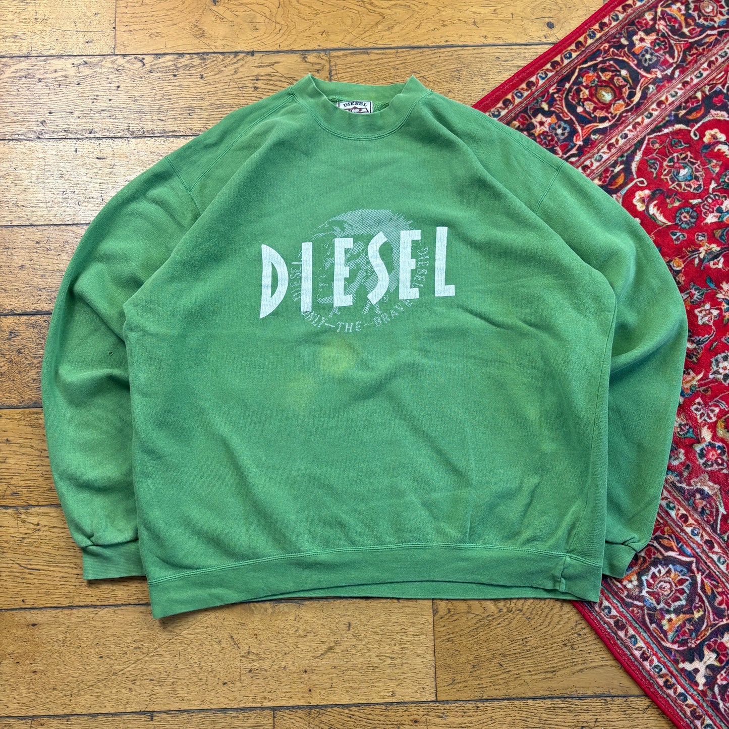 Vintage Diesel Green Sweatshirt - 2XL