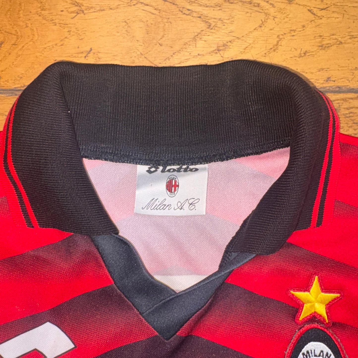 Vintage Lotto AC Milan Red Football Polo Shirt - XS