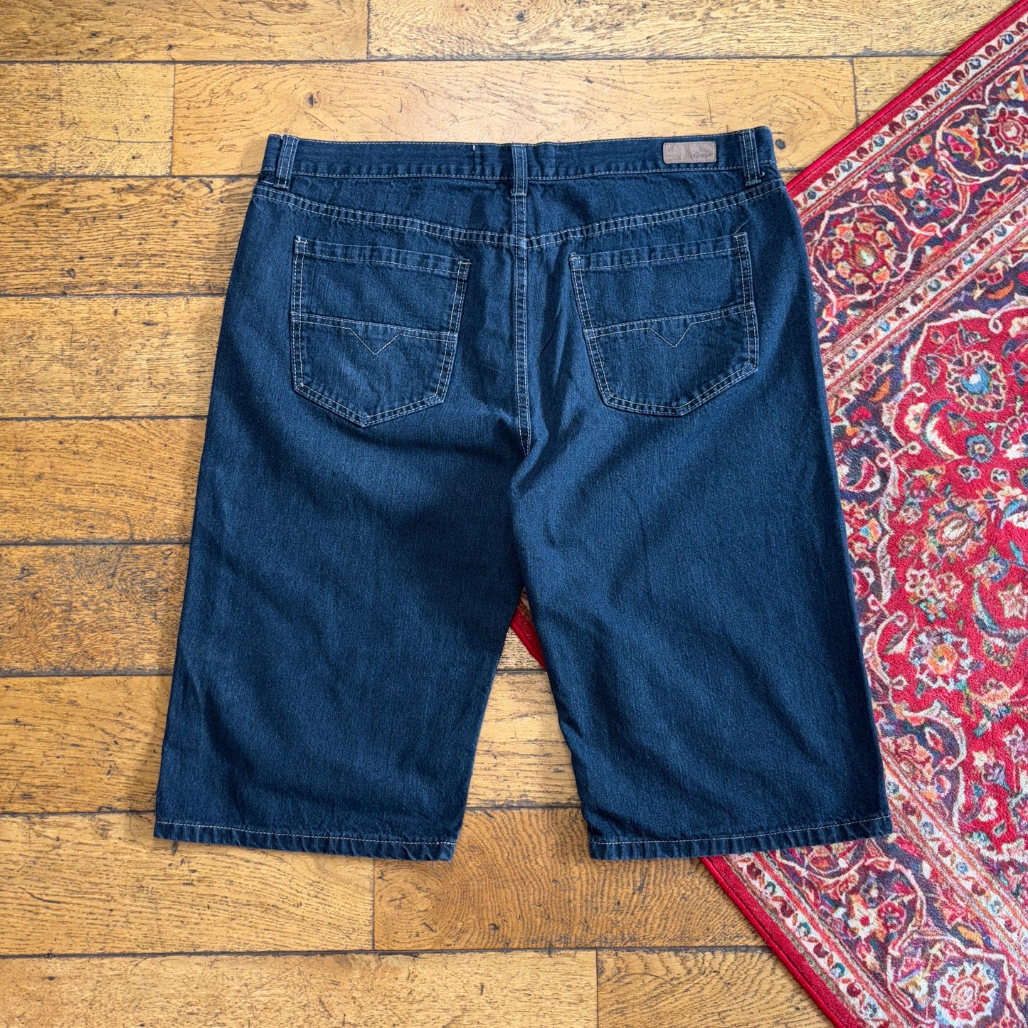 Vintage Ecko Unltd Blue Embroidered Y2K Hip Hop Jeans Shorts Jorts - 40
