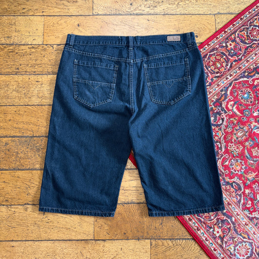 Vintage Ecko Unltd Blue Embroidered Y2K Hip Hop Jeans Shorts Jorts - 40