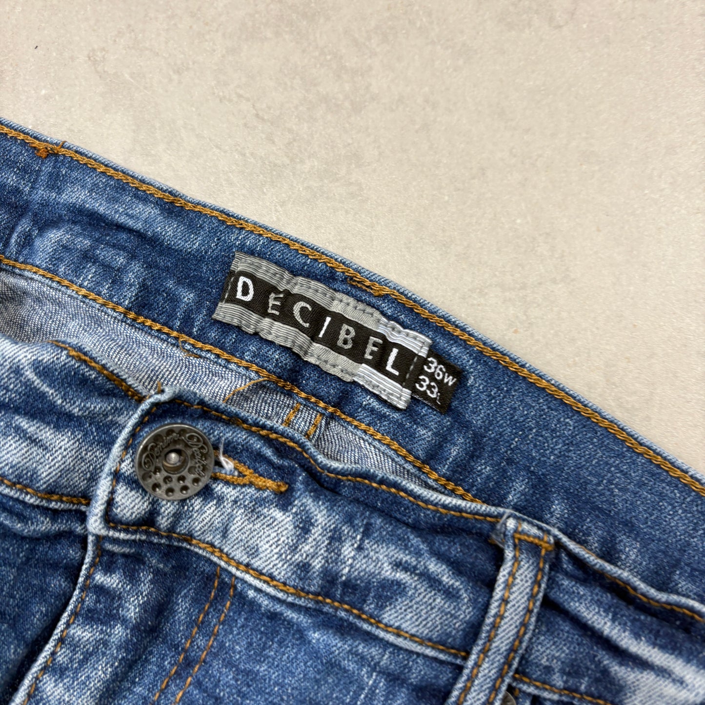 Vintage Blue Hip Hop Cargo Jeans - 34