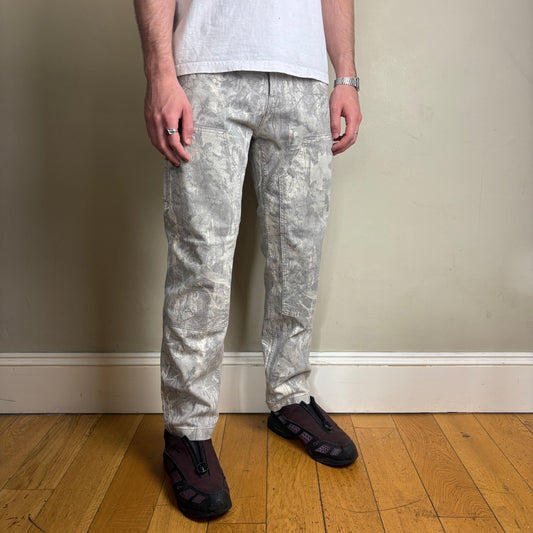 Vintage Hollister Real Tree Camo Grey Double Knee Workwear Trousers - 30R
