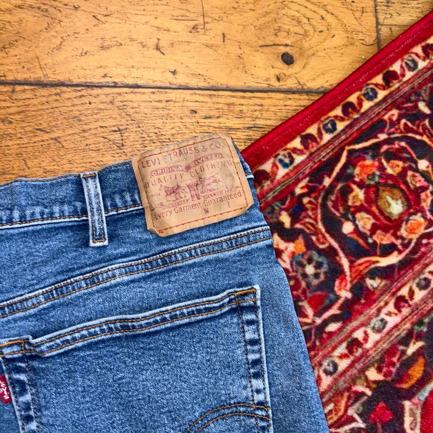 Vintage Levis Blue Baggy Denim Shorts - 36