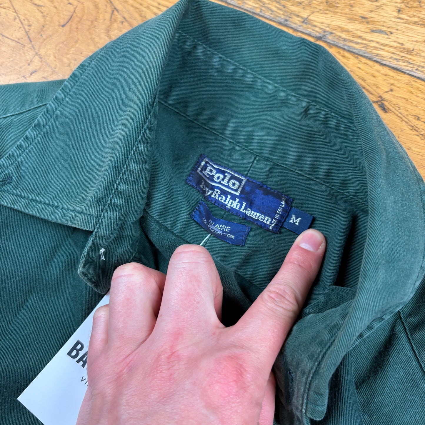 Vintage Ralph Lauren Green Embroidered Shirt - M