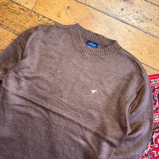 Vintage Wrangler Brown Chunky Knit Jumper - L