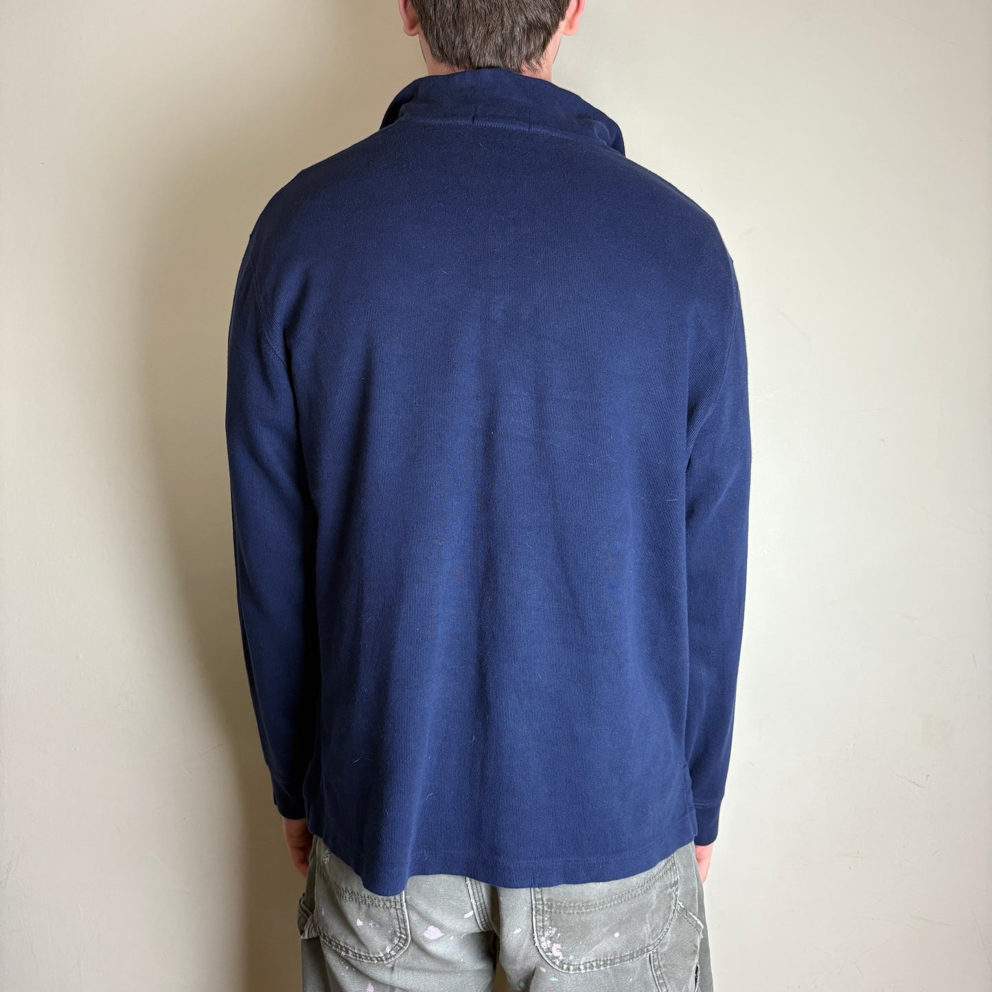 Vintage Ralph Lauren Navy Quarter Zip Jumper - L