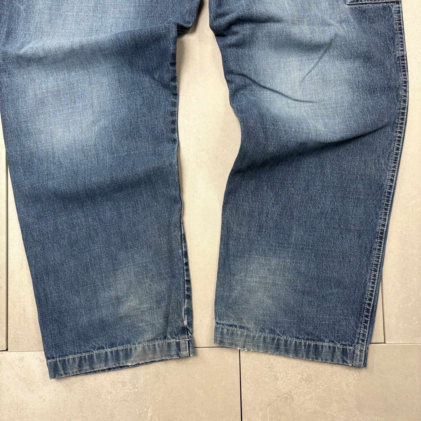 Vintage Exco Embroidered Hip Hop Baggy Blue Jeans - 36