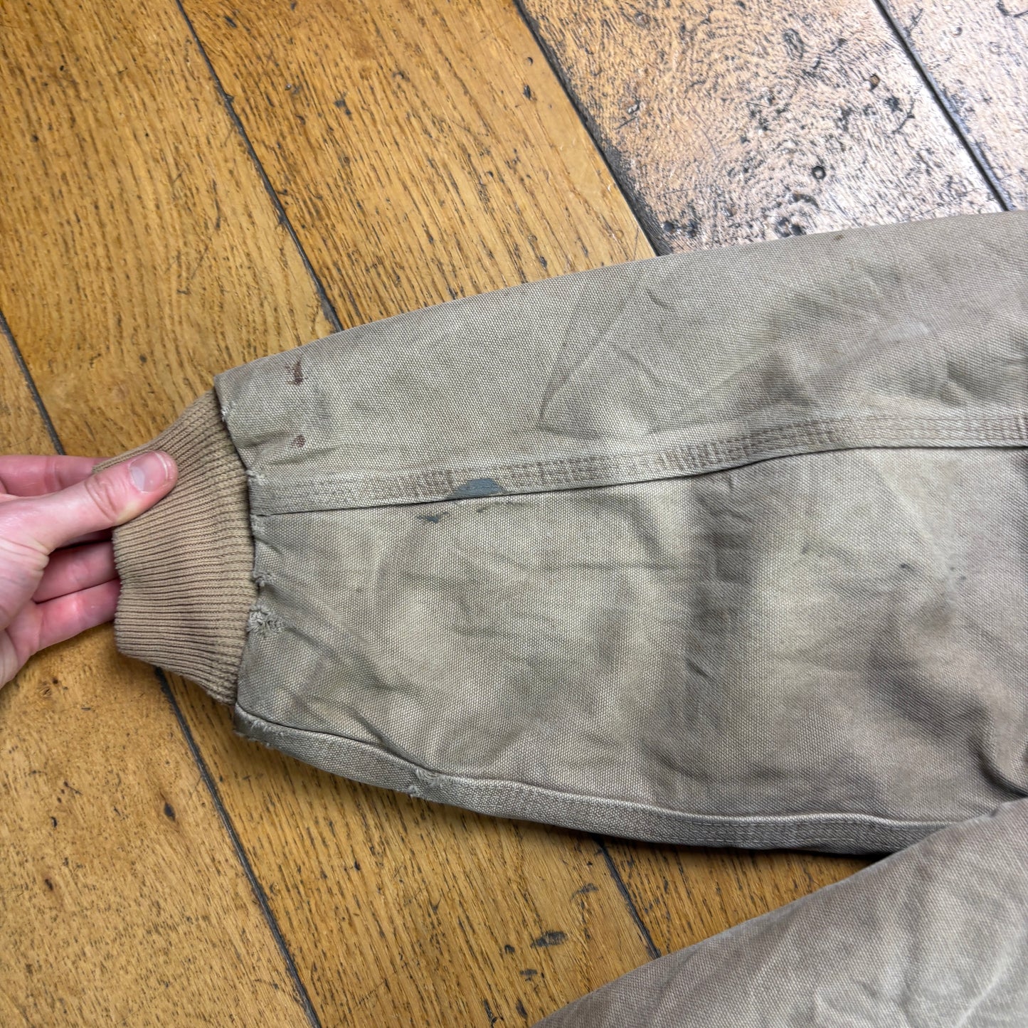 Vintage Carhartt Brown Active Hoodie Workwear Jacket - L