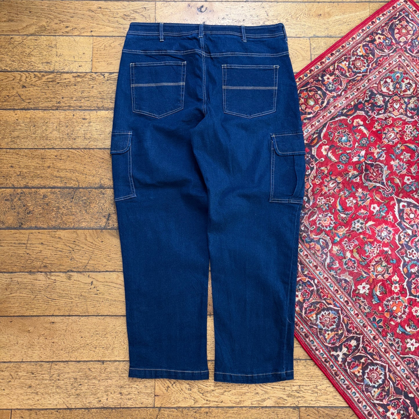 Vintage Duke Baggy Y2K Cargo Blue Jeans - 40S