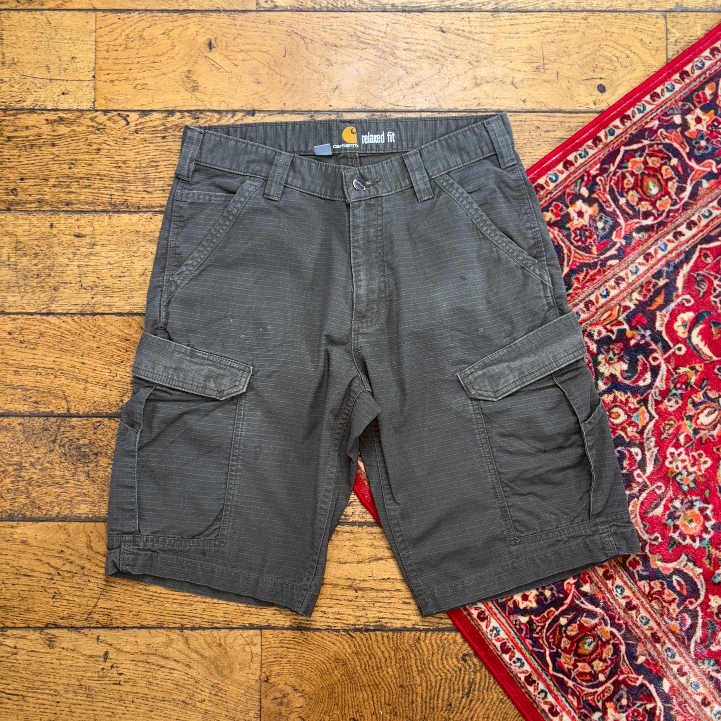 Vintage Carhartt Green Workwear Baggy Carpenter Shorts - 31