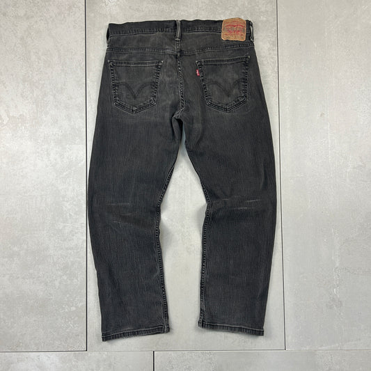 Vintage Levis 569 Straight Black Denim Jeans - 34