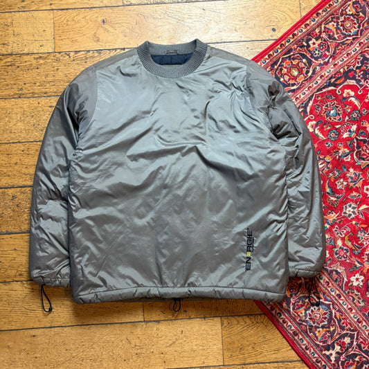 Vintage Energie Embroidered Khaki Puffer Jacket Pullover - M