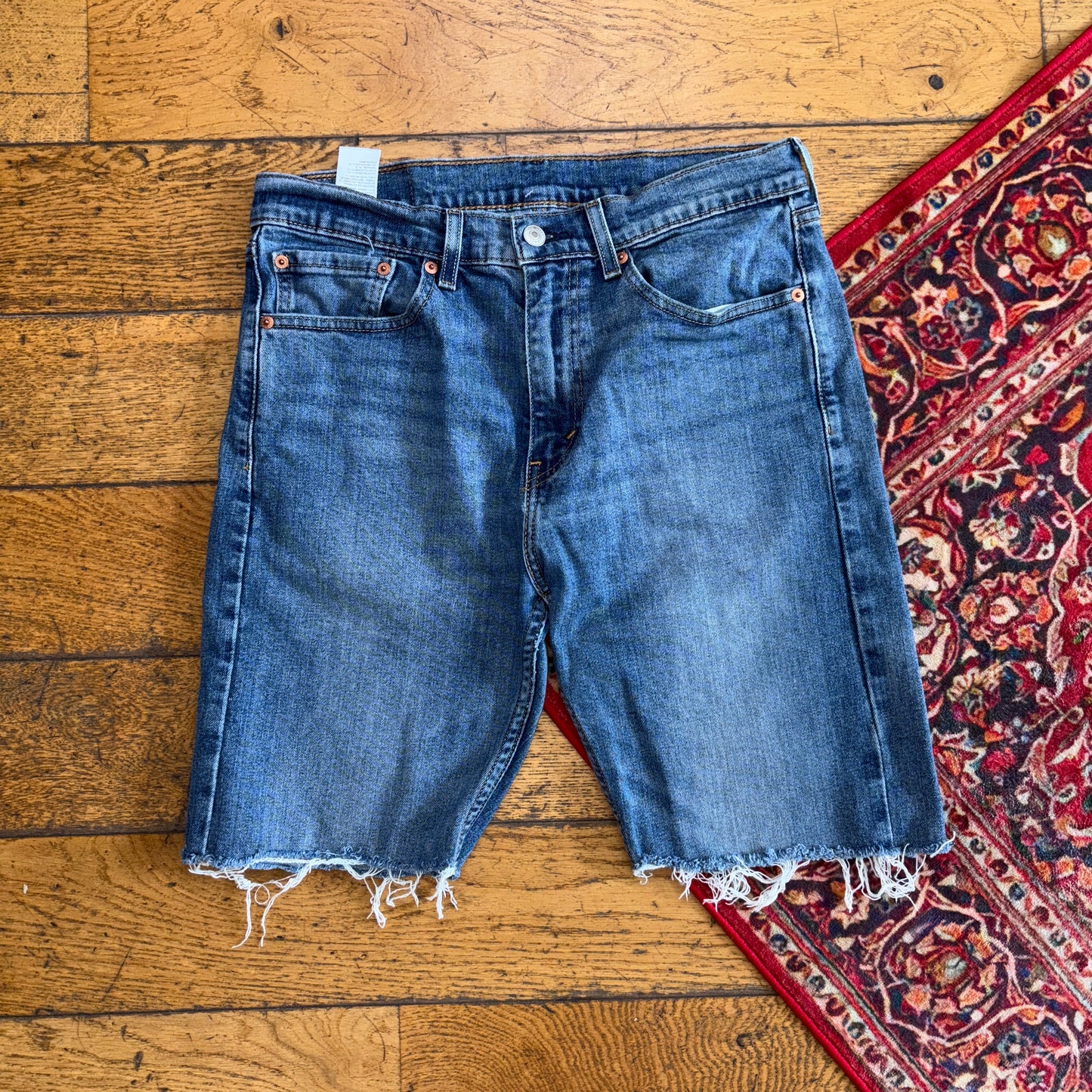 Vintage Levis 505 Blue Baggy Denim Shorts - 32