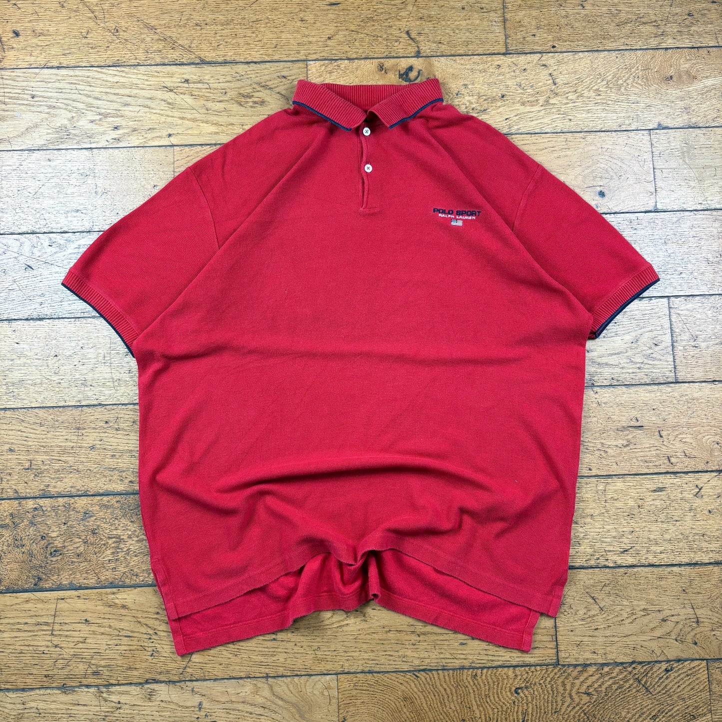 Vintage Ralph Lauren Polo Sport Red Polo T-Shirt - XL