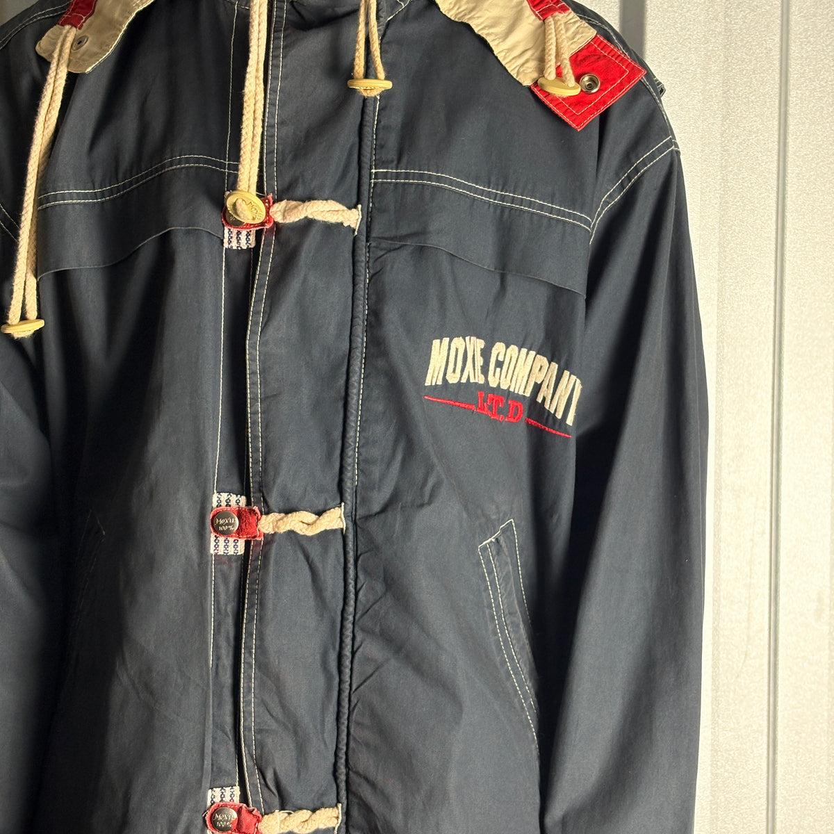 Vintage Moxie 90s Sailing Yacht Navy Fisherman Chore Jacket - L