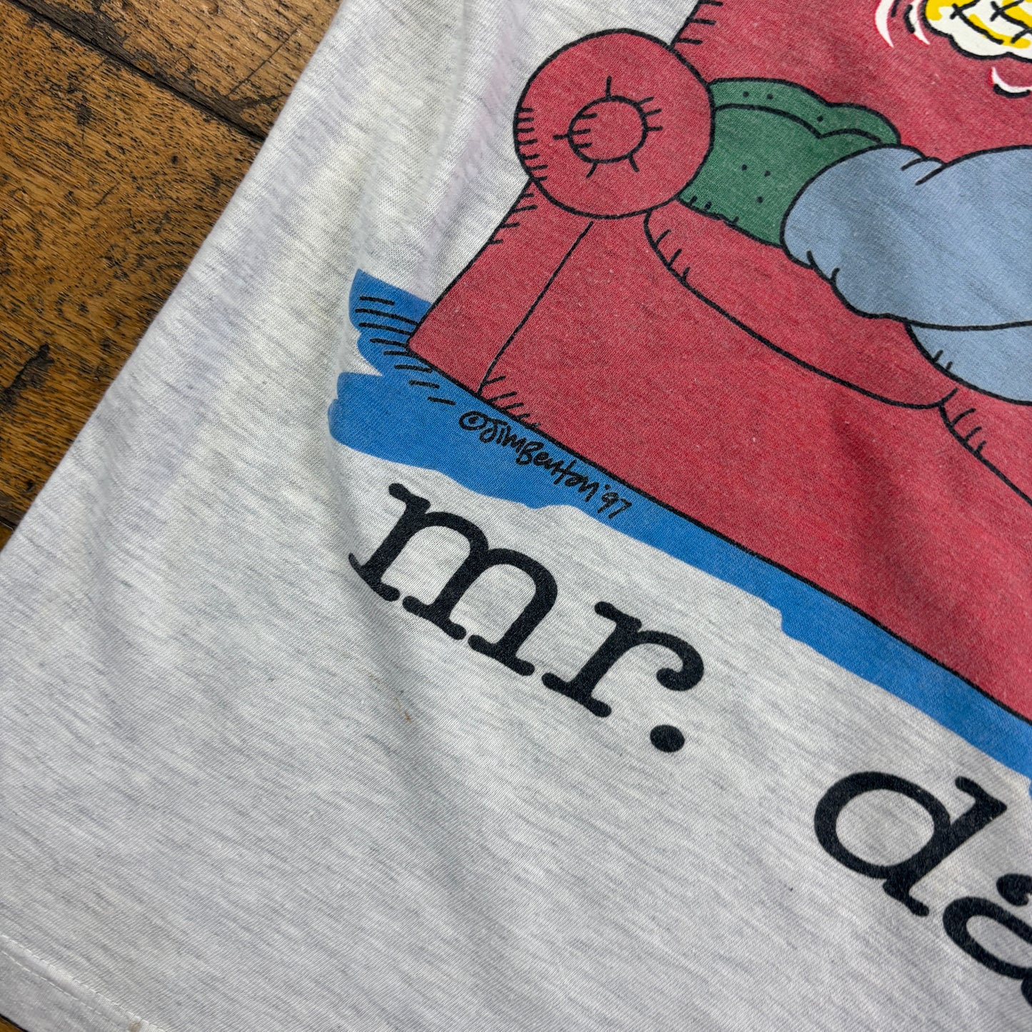 Vintage 1997 Mr Dad Funny Grey Single Stitch Graphic T-Shirt - L