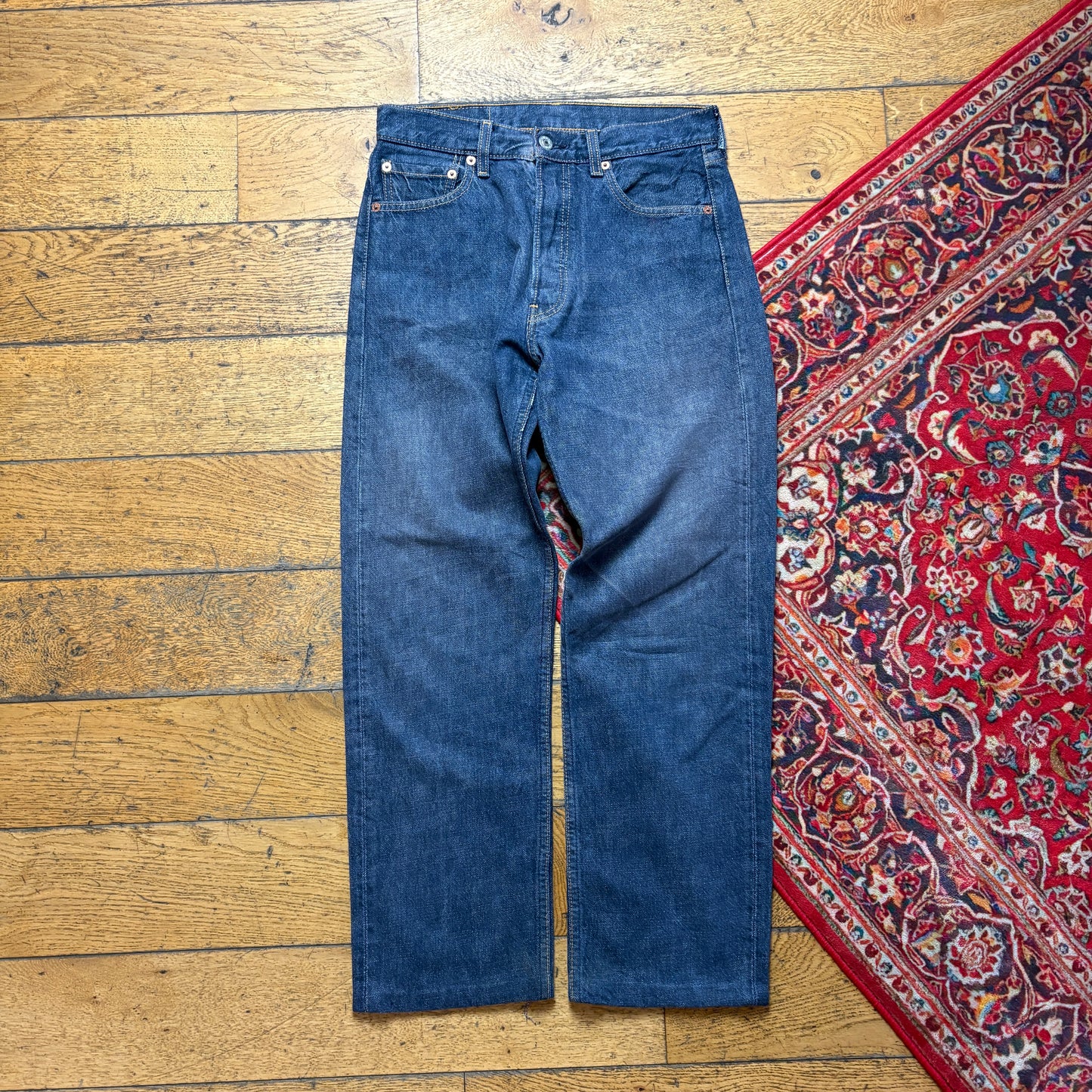 Vintage Levis 501 Straight Navy Denim Jeans - 29S