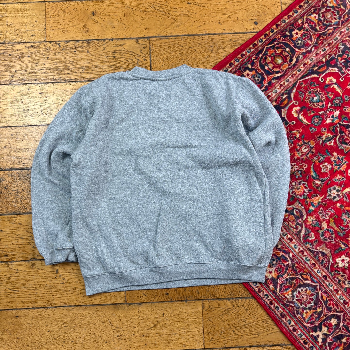 Vintage Nike LSU Grey American College Embroidered Sweatshirt - M