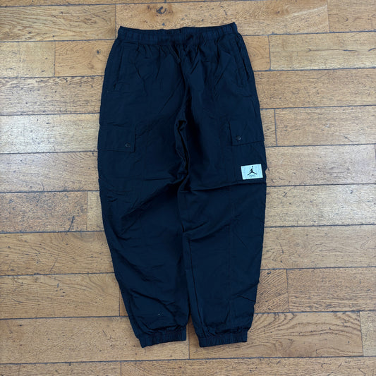 Vintage Nike Jordan Black Baggy Tracksuit Sweatpants Track Pants Bottoms - L