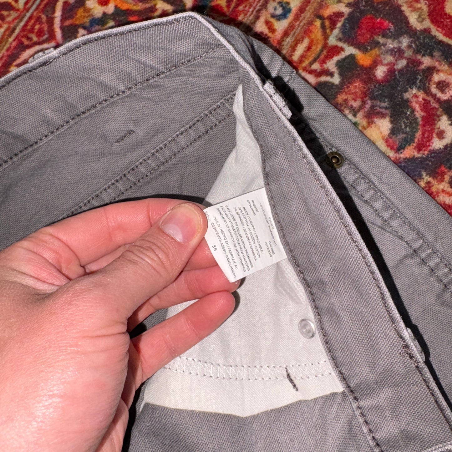 Vintage Dickies Workwear Carpenter Grey Baggy Shorts - 36