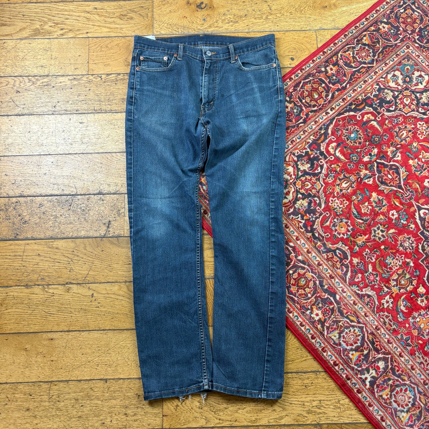 Vintage Levis 513 Straight Blue Denim Jeans - 34