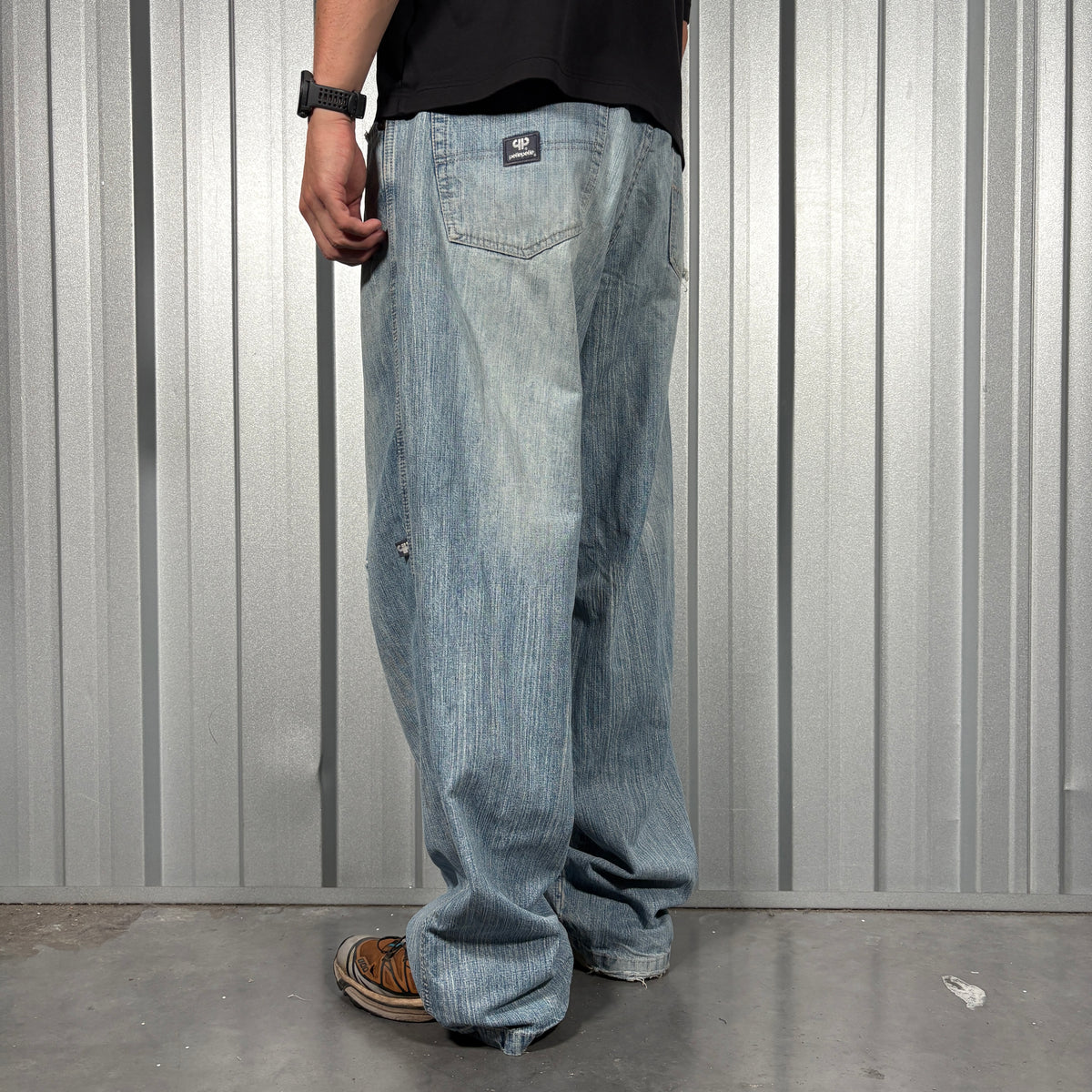 Pelle Pelle Blue Baggy Y2K Hip Hop Jeans - 38R