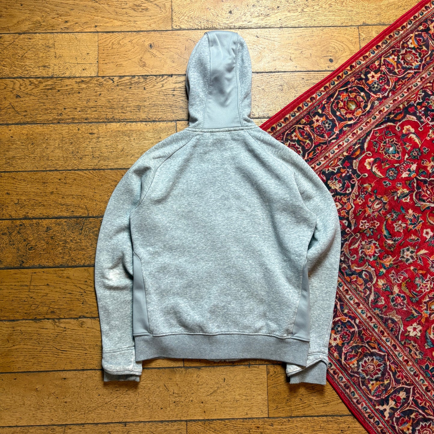 Vintage Umbro Y2K Grey Embroidered Hoodie Sweatshirt - Size 10