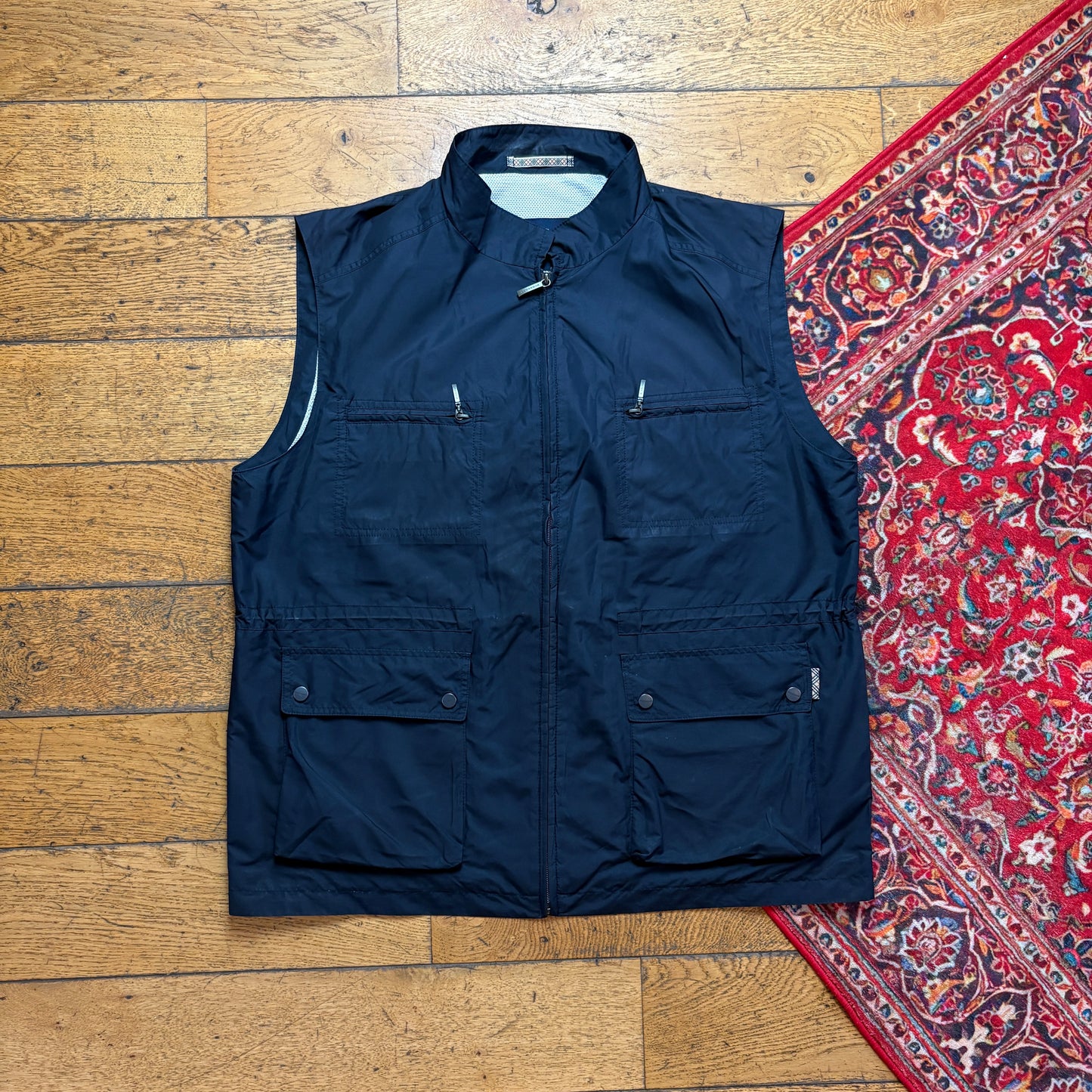 Vintage Burberry Black Gilet Vest - XL
