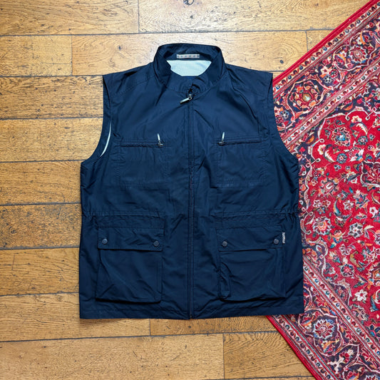 Vintage Burberry Black Gilet Vest - XL