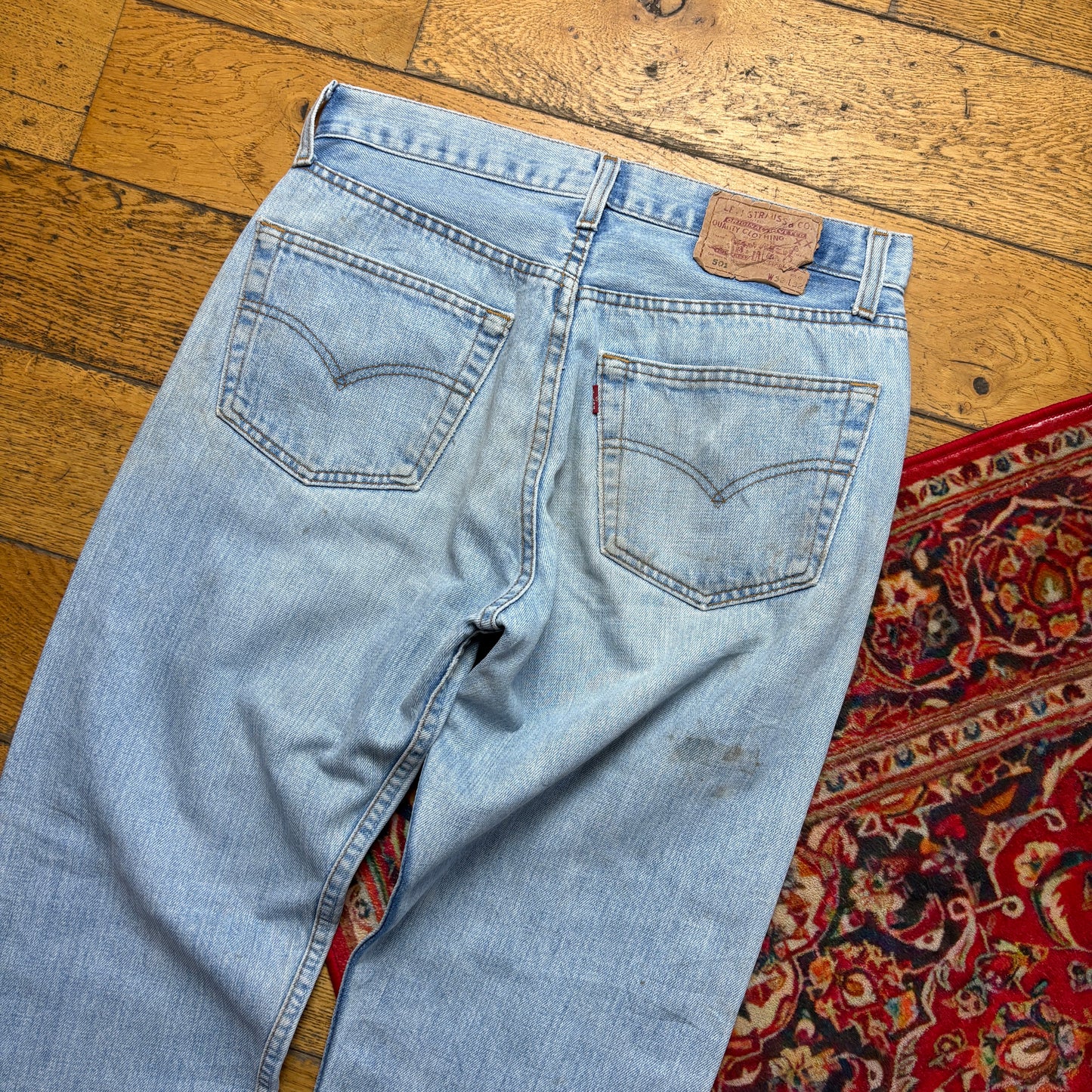 Vintage Levis 501 Straight Blue Denim Jeans - 32R