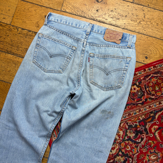 Vintage Levis 501 Straight Blue Denim Jeans - 32R