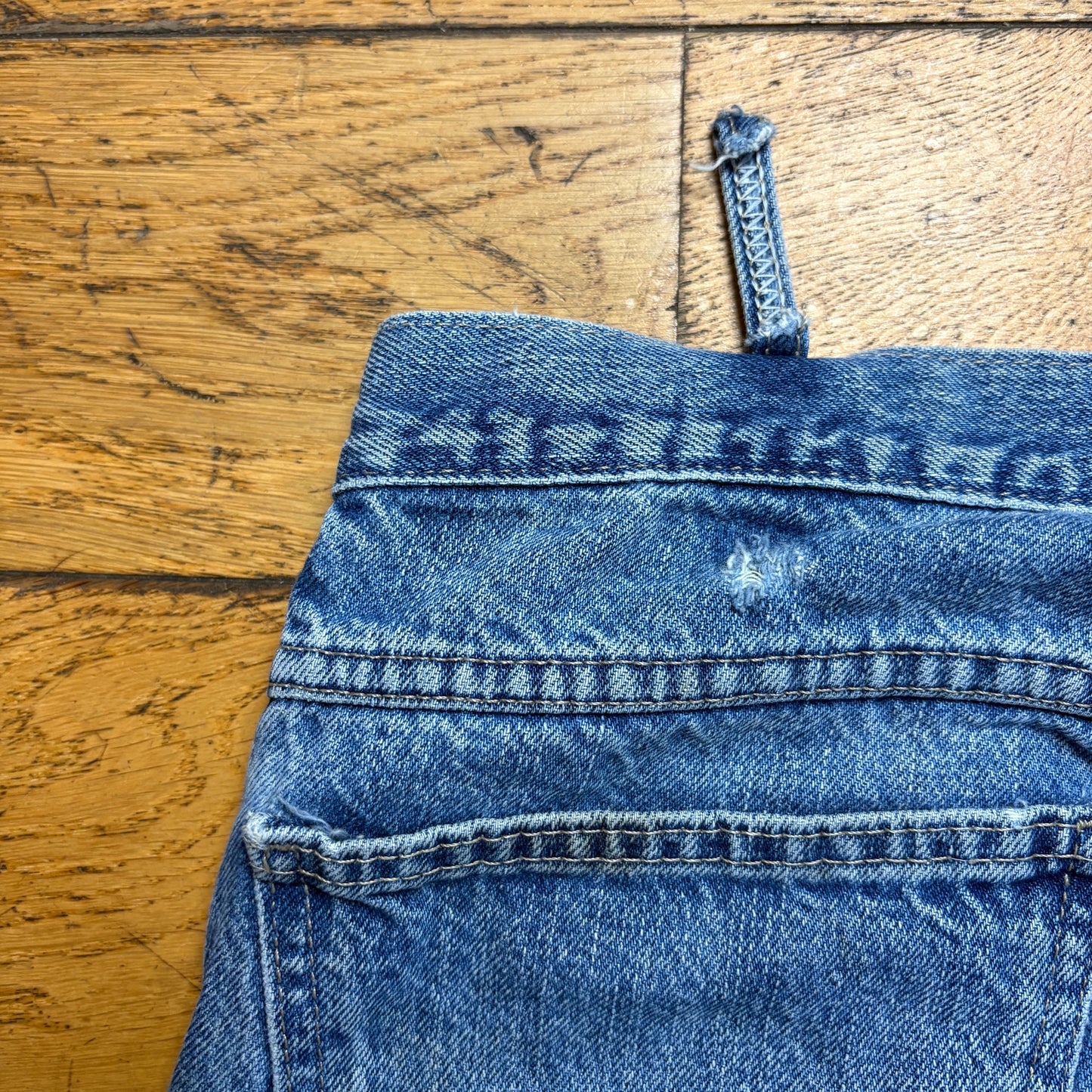 Vintage Dickies Double Knee Workwear Carpenter Baggy Blue Jeans - 38R